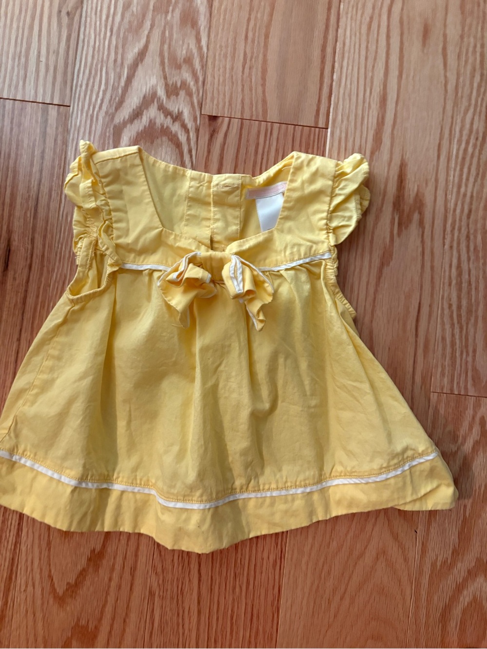 Janie and Jack Sunny Yellow Ruffle Bow Top